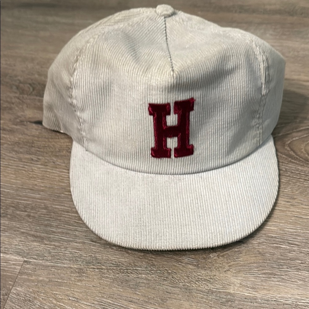 Harvard corduroy trucker hat